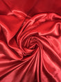 Red Medium Satin Polyester Fabric - Red, Satin, 58"-60" Wide