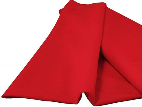 Red 100% Premium Woven Polyester Poplin Fabric - Red Solid, 58" Width (1 Yard)