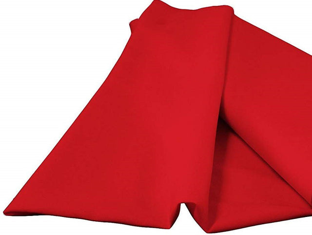 Red 100% Premium Woven Polyester Poplin Fabric - Red Solid, 58" Width (1 Yard)