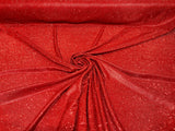 Red Moon Shadow Shimmer Glitter Fabric - Full Glitter Covered, Red, 58/60" Width (1 Yard)