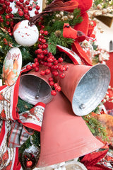 Red Tin Bells - Set of 3