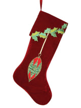 25" Velvet Hanging Ornaments Stocking