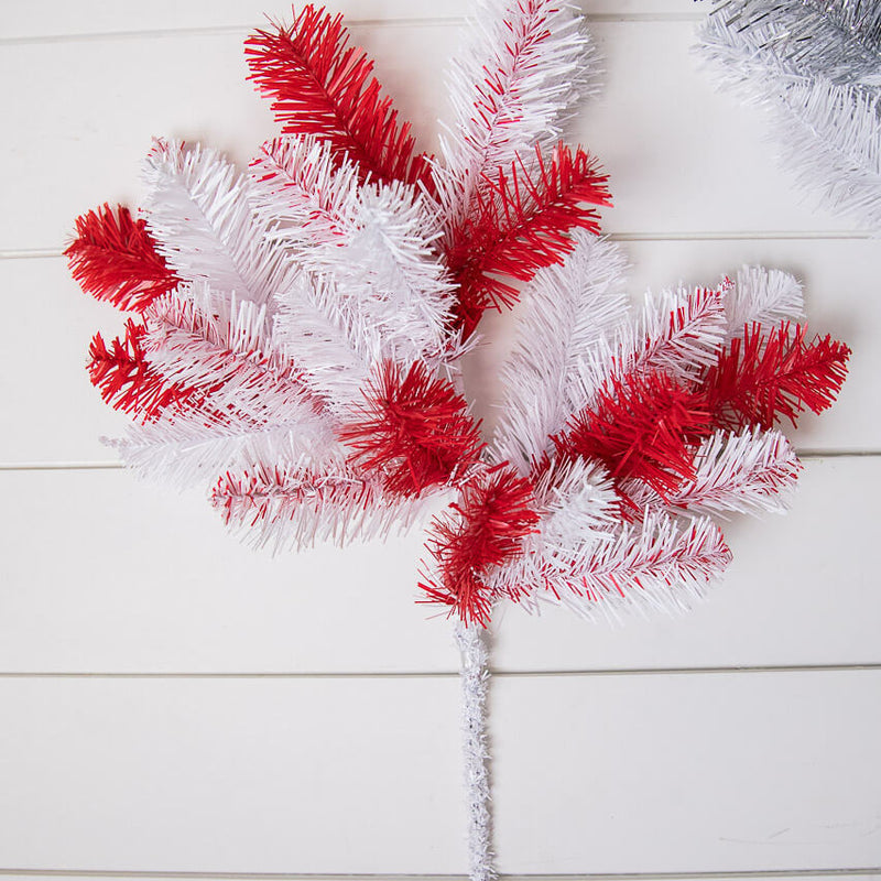 21” Caprico PVC Spray – Red & White Festive Holiday Branch