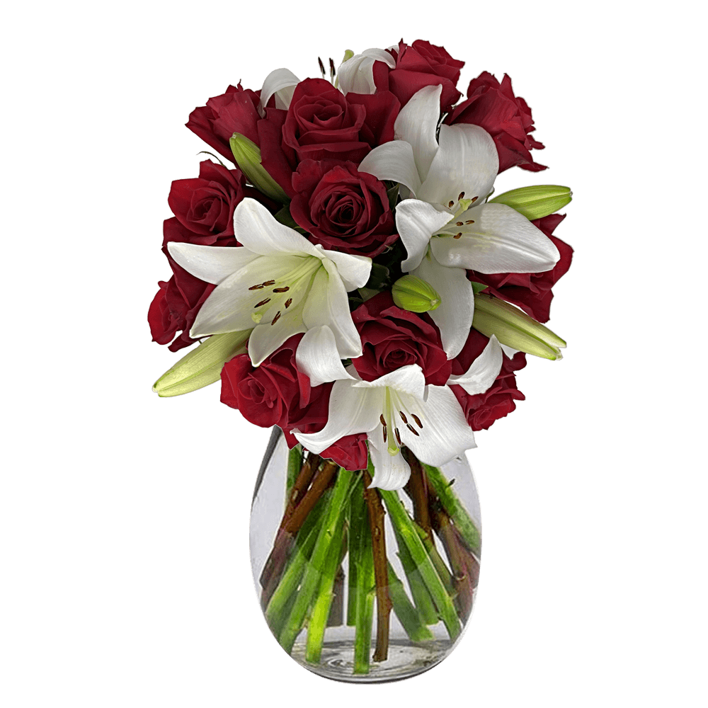 Spectacular Rose & Lily Fresh Flower Bouquet Arrangement