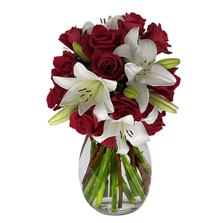 Spectacular Rose & Lily Fresh Flower Bouquet Arrangement