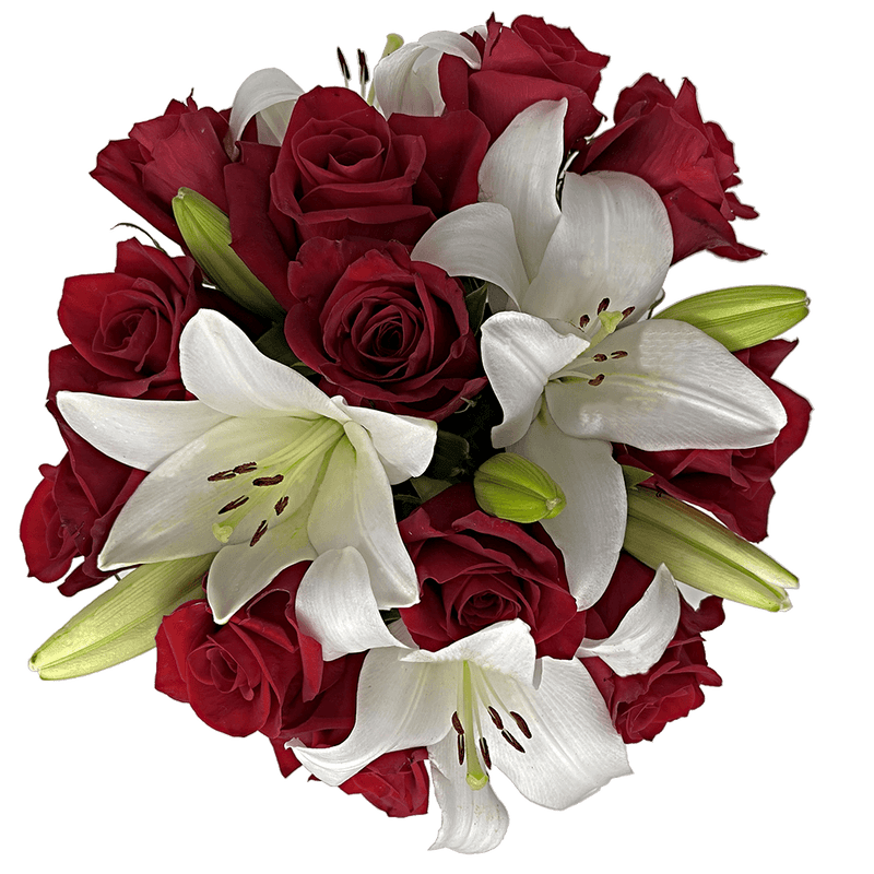 Spectacular Rose & Lily Fresh Flower Bouquet Arrangement