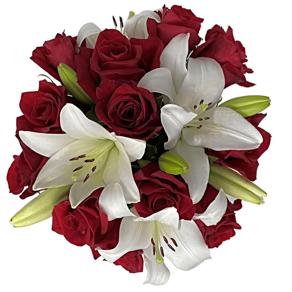 Spectacular Rose & Lily Fresh Flower Bouquet Arrangement