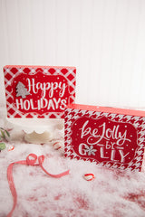 Red & White Christmas Block