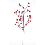 26” Beaded Crabapple Spray - Red
