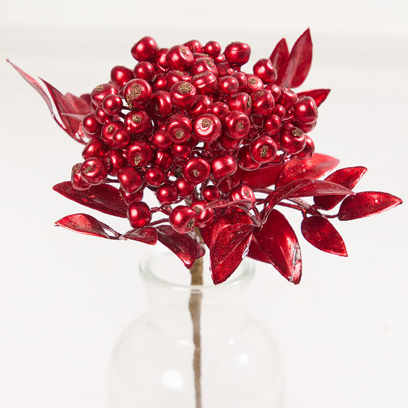 14" Red Berry Bunch Metallic