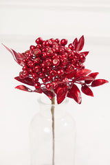 14" Red Berry Bunch Metallic