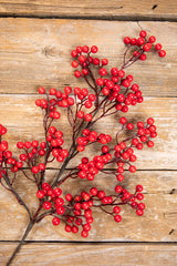 Petite Red Berry Spray 26 Inch Christmas Tree Wreath Decor