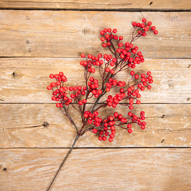 Petite Red Berry Spray 26 Inch Christmas Tree Wreath Decor
