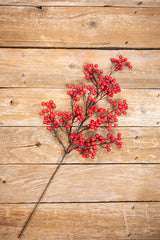 Petite Red Berry Spray 26 Inch Christmas Tree Wreath Decor