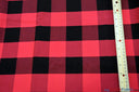 Buffalo Plaid Gingham Checkers Polyester Fabric - Black White Plaid Checkers, 60" Width (1 Yard)