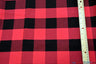 Buffalo Plaid Gingham Checkers Polyester Fabric - Black White Plaid Checkers, 60" Width (1 Yard)
