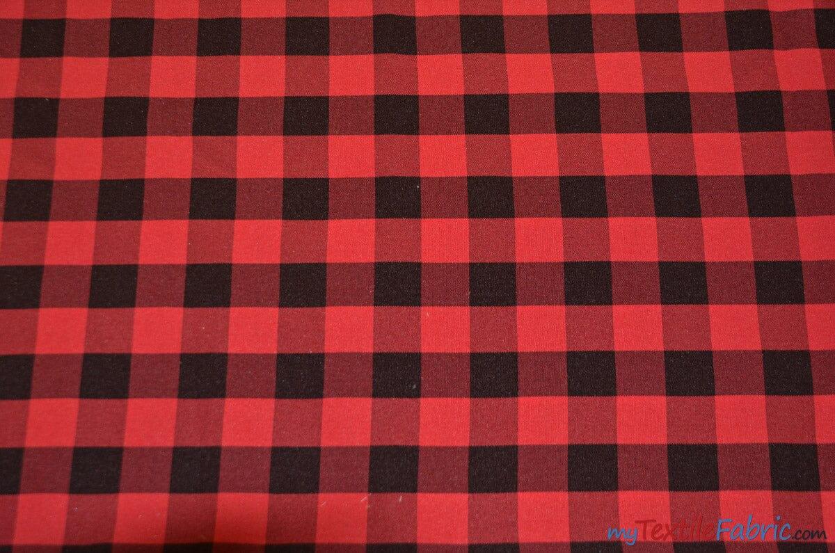 Picnic Checkers Polyester Fabric - Gingham Checkered, 1" X 1", 58/60" Width (1 Yard)
