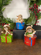 Dog Gift Box Holiday Accent
