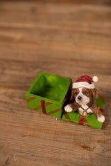 Dog Gift Box Holiday Accent