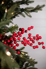 29” Cardinal Red Crabapple Christmas Spray