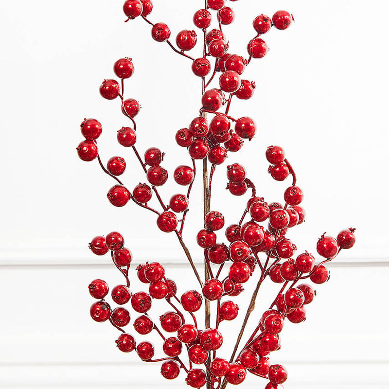 29” Metallic Burgundy Crabapple Spray