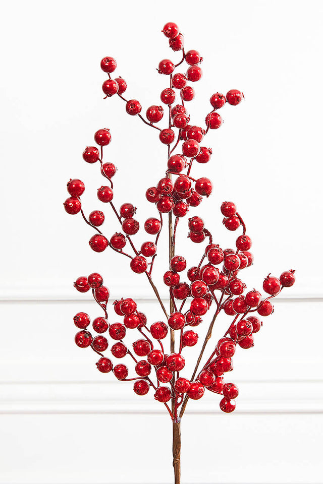 29” Metallic Burgundy Crabapple Spray