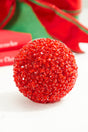 4" Red Crystal Ball Ornament