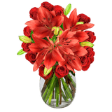 Romantic Rose & Lily Fresh Flower Bouquet Premium Floral Gift