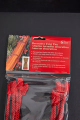 16” Red Decorative Twist Ties