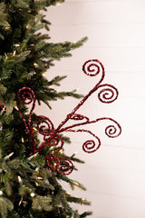30" Sequins Curl Christmas Spray
