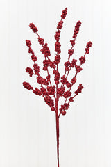 26" Red Glitter Berries Spray