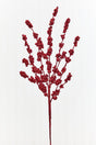 26" Red Glitter Berries Spray