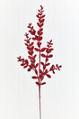 30" Red Glitter Eucalyptus Spray