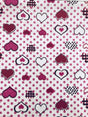 Red Hearts Poly Cotton Fabric - Red Hearts Print, 59/60" Width