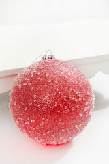 6" Red Ice Gumdrop Ball Ornament