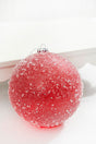 6" Red Ice Gumdrop Ball Ornament