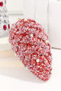 11" Red Pinecone Ornament with Jewels