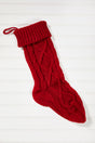 Knitted Christmas Stockings - Red