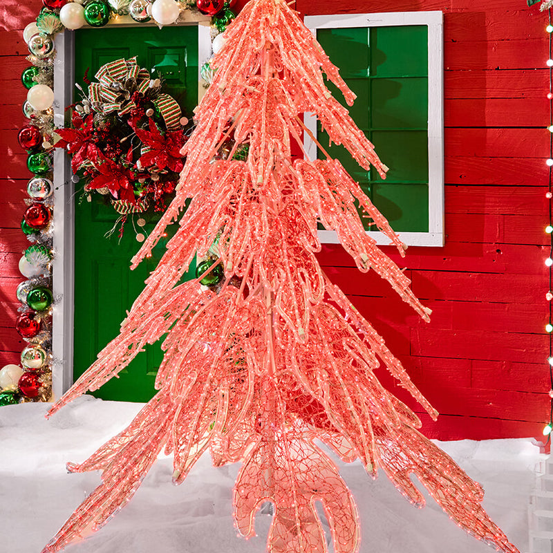 7.5' Giant Red Twinkling Tree