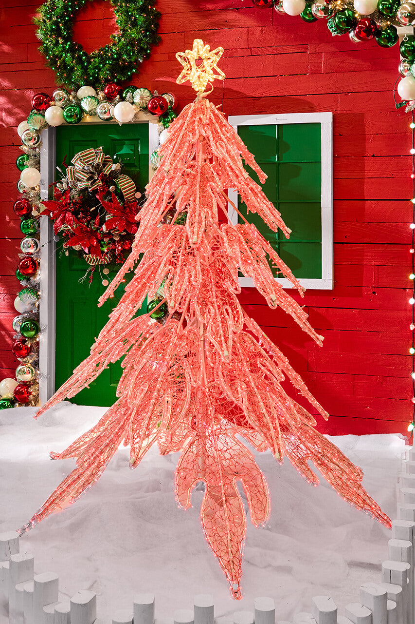 7.5' Giant Red Twinkling Tree
