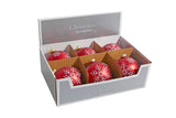 5" Red Christmas Ball Ornaments - Set of 6