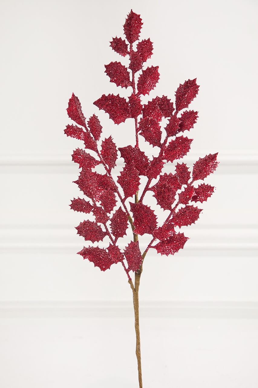23" Red Shimmer Metallic Holly