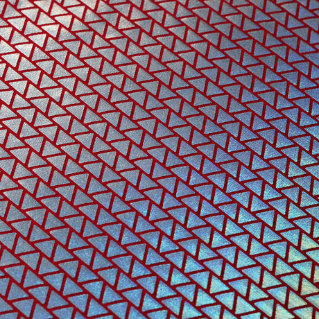 Disco Diamond Nylon Spandex Fabric - Hologram Triangle Print, 58/60" Width (1 Yard)