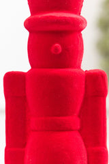 13" Flocked Red Nutcracker Ornament
