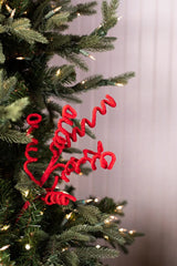 Red Velvet Curly Spray 25 Inch Christmas Tree Decoration