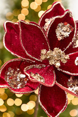 19" x 10" Burgundy Magnolia Stem