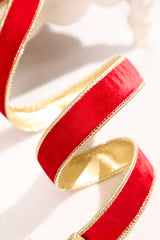 1" x 10 Yard Red Velvet Ribbon