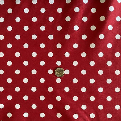 Small Polka Dot Poly Cotton Fabric - Multi-Color Polka Dots, 60" Width