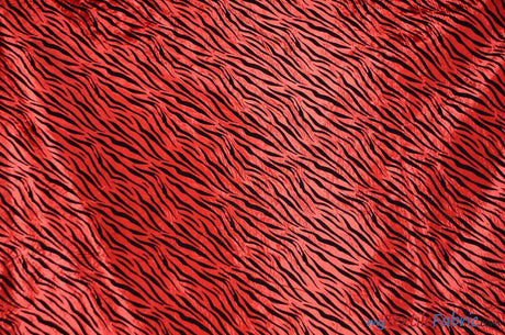 Zebra Flocking Taffeta Polyester Fabric - Zebra Flocking Pattern, 58/60" Width (1 Yard)