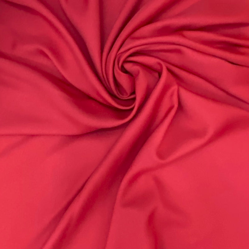 Gabardine Polyester Fabric - Red, 59/60" Width (1 Yard)